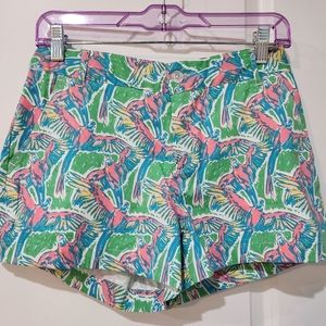 Lauren James Tropical Parrot Chino Shorts size 28 waist